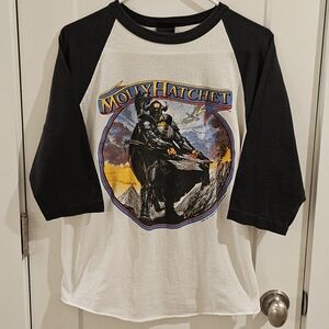 Vintage Molly Hatchet 3/4 Sleeve T-Shirt - 84/85  The Deed is Done Tour - Medium